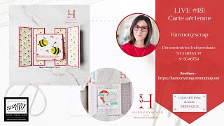 Carte aérienne "Abeille chérie" Stampin'Up!