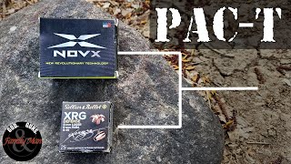PAC-T Testing: 65 gr. NOVX versus 100 gr. S&B XRG (9mm)