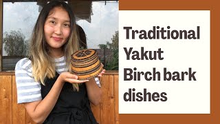 Traditional yakut birch bark dishes
