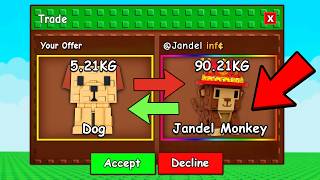 Trading From Dog To JANDEL MONKEY in Grow a Garden!