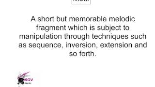 KGV College AS Music Terms 55 motif