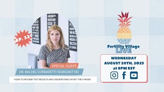 FERTILITY VILLAGE LIVE * Episode 32 * Understanding your test results w/ Dr. Rachel Corradetti