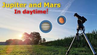 Zooming in on JUPITER and MARS in daylight! Nikon P1000. Planets visible during the day!