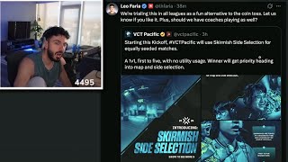 Leo Faria Announces 1v1 Skirmish Side Selection for VCT | Tarik Reacts