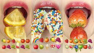 asmr MOST POPULAR TANGHULU COLLECTION 다양한 탕후루 이모지 먹방 모음집 eating sounds