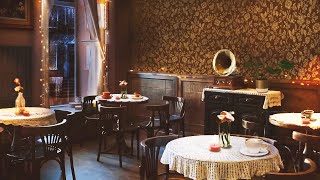 Coffee Shop Ambience with Jazz Music | Music and Rain for Studying, Work and Relaxation