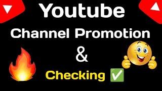 Youtube Channel Promotion & Checking Today live 😍