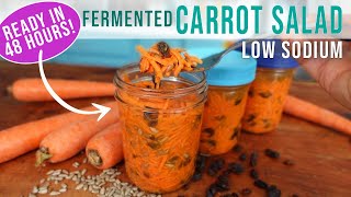 Make this quick Fermented Carrot Salad when in a rush for a fermented food!