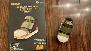 Let’s Build Brix Green Black Sneaker Series | Blind Build of Off Brand LEGO from Five Below