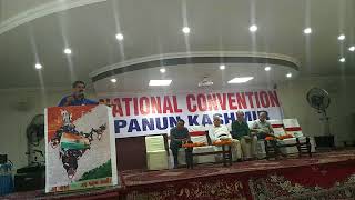 Sh.Hira Lal Bhat of Vichar Munch Jammu Addressing in Panun Kashmir Convention