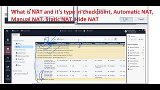 What is NAT and it's type in checkpoint, Automatic NAT, Manual NAT, Static NAT, Hide NAT