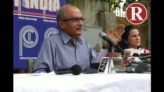 अवमानना मामले में सुप्रीम कोर्ट के फ़ैसले के बाद प्रशांत भूषण का प्रेस कॉन्फ्रेंस।