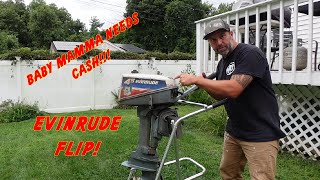 1980 Evinrude 4.5hp 2 Stroke Outboard Motor Flip!!!