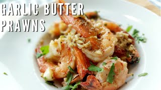 Fast and Easy Garlic Butter Prawns recipe🦐 in 3 minutes🦐