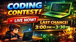 🔴 LIVE :Today Coding Contest Join Now  ||  Ask Anything 💻🔥