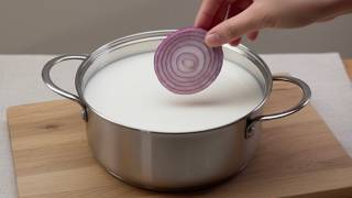 5 minutes, onion and milk – and your family will be SHOCKED by the result!
