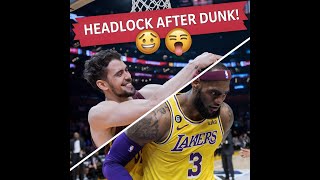 "Kevin Love Puts LeBron in a Headlock After Epic Dunk! 😂🏀"