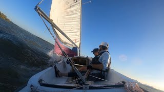 Victoria Eighteen Sailing in ~16mph+ Winds at Fern Ridge, OR