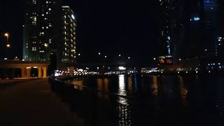 Walking in Dubai: Walking At Night on Business Bay Walk