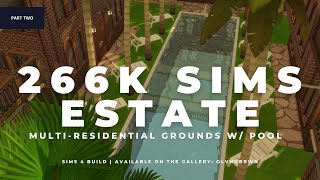 266k Sims 4 Build: 9 bedroom, 4 bath, Multi-Residential, Roommate Desert Estate. Build Process Ep 2