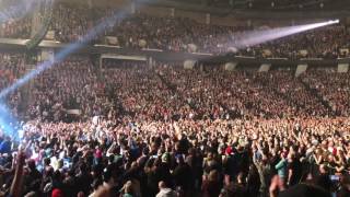 Green Day in Hamilton - stage dive by fan during Know Your Enemy