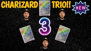 THREE RAINBOW CHARIZARDS PULLED! INSANE POKEMON STREAM LUCK