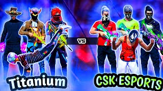 TitaniuM Vs Csk Esports+Team D 😱||[Op Game Play] || (Enjoy This Video) BEST 4 VS 4 CS CUSTOM MATCH 🔥
