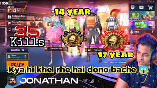 Jonathan shocked by 14 year old conquerer kid 😱,  playing like PUBG GOD 🔥🔥