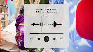 Fraser Board of Trustees | 5 Minute Meeting Recap June 3rd, 2026