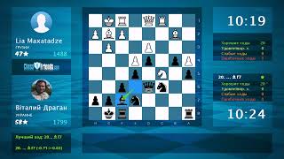 Анализ шахматной партии: Lia Maxatadze - Вiталий Драган, 0-1 (по ChessFriends.com)