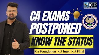 CA EXAMS POSTPONED | What To Do Now? | IGP Classes