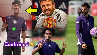 Yes 🔥, JJ Gabriel STORMS Manchester United training today at Carrington after Carrick call