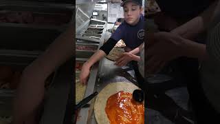 Make Pizzas Up Close Pizzeria Make Line POV / Pizza Stop