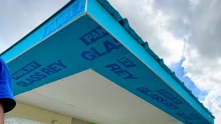 I came to visit my grandmother and she asked me to repair the terrace roof with recycled materials.