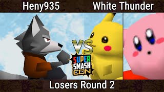 SSC 2023 - Heny935 (Wolf) Vs. White Thunder (Pikachu, Kirby) Smash Remix - SSB64