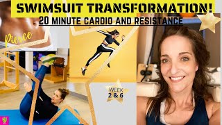Swimsuit Transformation/Full Body Cardio and Theraband Resistance Training