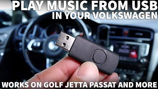How to Use a USB Drive or SD Card to Play Music in a VW GTI | Works on Golf, Jetta, Passat & More