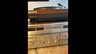 Refurbished 1978 PIONEER SX-1280 quick Demo w/ turntable/ aux FM / AM Polk Audio Monitor 65T