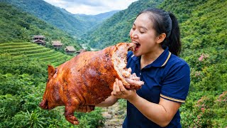How to make roasted pork leg for long-term preservation, harvesting ginger to sell at the market