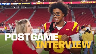 USC WR Ja’Kobi Lane on his spectacular one-handed TD catch, Trojans moving to 2-0