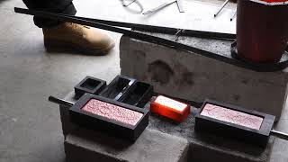 pouring copper into ingots #metalcasting #copper #experiment #handmade