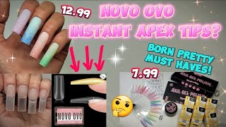NOVO OVO INSTANT APEX NAIL TIPS? PLUS BORN PRETTY HAUL MUST HAVE STUFFS!