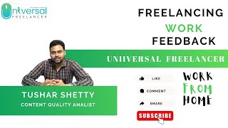 Tushar Shelake | Content Quality Analyst | Share his freelancing work experience