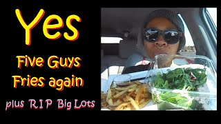 🍟 Five Guys 🍟 and 🥗 + UNBOXING My Gadget | R.I.P. Big Lots | 먹방 Mukbang and Social Eating Show