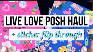 Live Love Posh Unboxing & Flip Through! New Summer Sticker Books, Covers & More! Planner Supply Haul