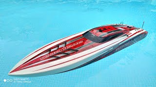 RSV Raptor Outerlimits RC brushless powerboat 12S @ Viareggio July 2021