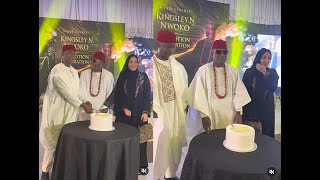 Ned Nwoko alongside his Moroccan Wife Celebrates Brother’s Promotion in Abuja