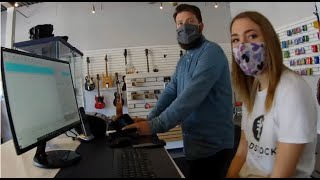 One Shot drone video Headstock Music store