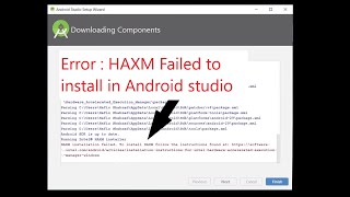Error Failed to Install HAXM in Android Studio :)