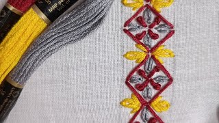 Easy & Simple Lazy Daizy  Stitch Border For  Beginners ll Borde Line Designs ll Hand Embroidery ll
